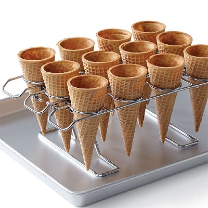 2105 4820 Wilton Cupcake Cones Baking Rack 12 Cavity Ice Cream Cone Cupcakes Holder A1