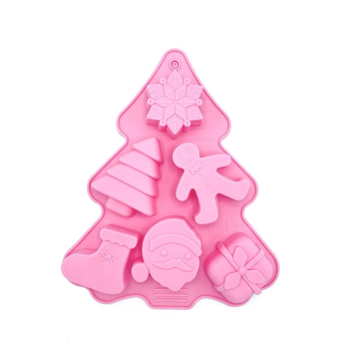 silicone mold for pralines and chocolates happy sprinkles happy x mas 6 pcs