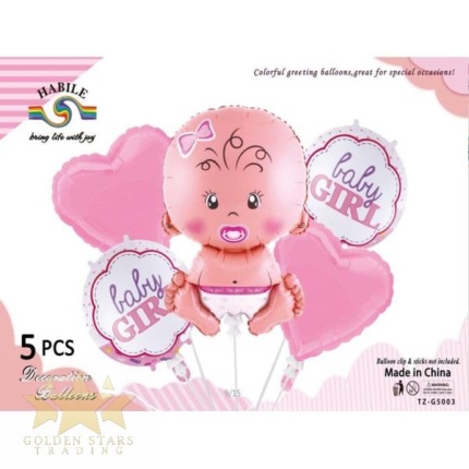 baby girl balloon set 2