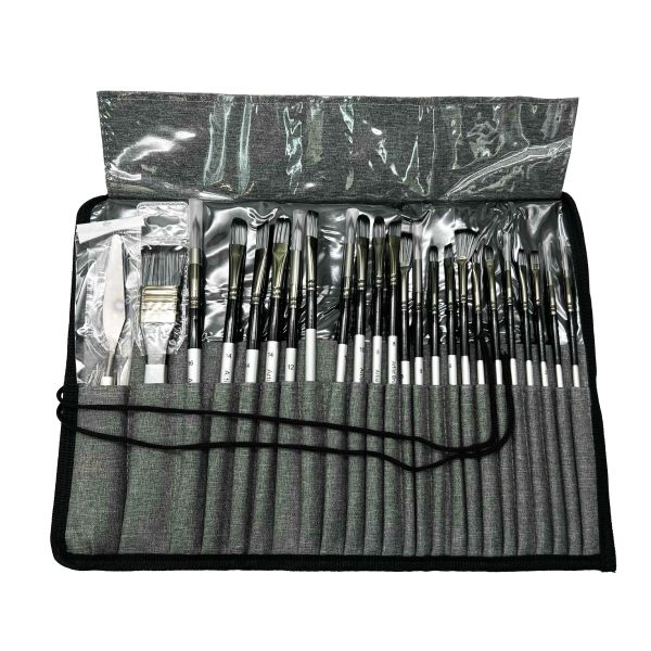 profesionalni set kistova za slikanje 24 kom u torbici za pohranu 1